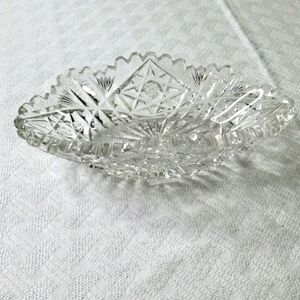 American Brilliant oval candy bowl vintage